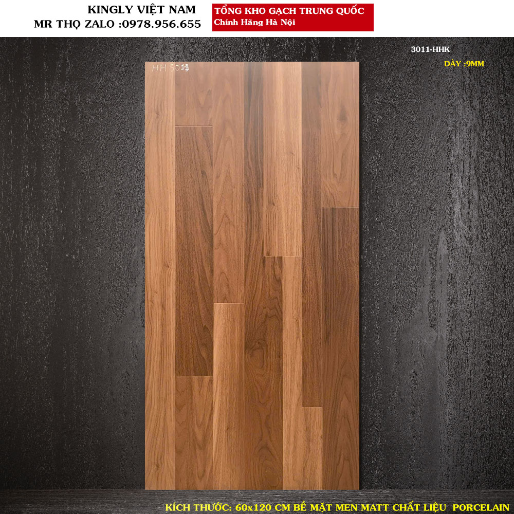 Gạch giả gỗ 60x120 cm Trung Quốc 3011